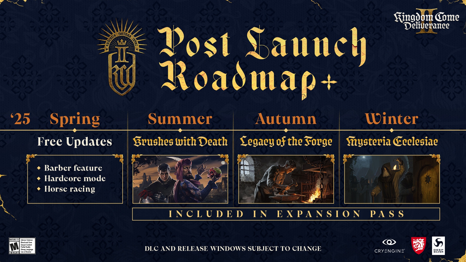 KCD2: A roadmap of content coming to Kingdom Come Deliverance 2 in 2025