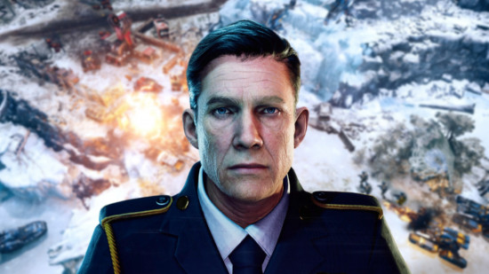 Tempest Rising: A military captain in a black jacket, white shirt, and black tie